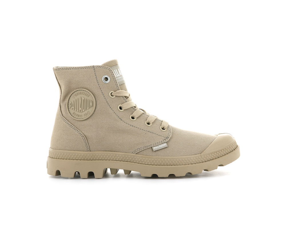 Zapatos Altas Palladium MONO CHROME Hombre Warm Sand | Costa Rica-74316